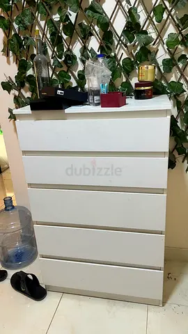 IKEA 5-drawer White Chest of Drawers - Good Condition