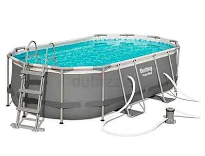 Bestway Steel Pro Oval Above-Ground Family Pool with Ladder and Pump