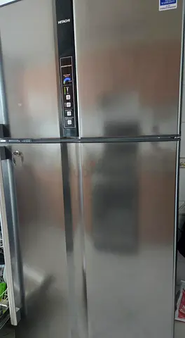 Stainless Steel Double Door Refrigerator - Good Condition