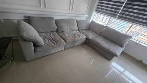Luxury pan Home feather filled modular sofa