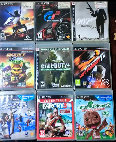 Bundle of 9 PS3 Games including Call of Duty 4, Far Cry 3, Gran Turismo 5