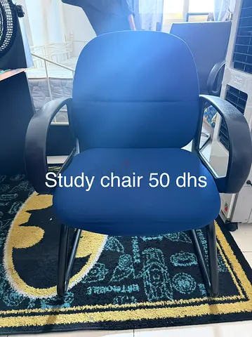 Blue study/office chair - good condition, AED 50