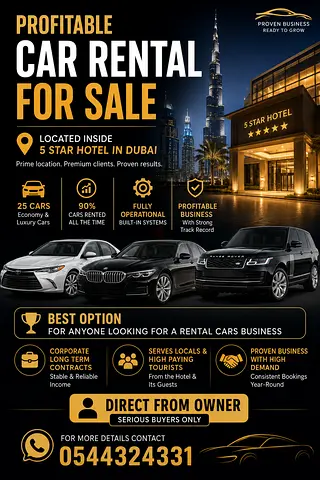 Operational car rental business for sale
