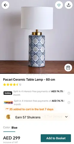 2 Pacari Ceramic Table Lamps from homecentre