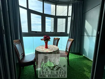 FULL SEA VIEW 2BHK+MIADSROOM FURNISHED APARTMENT WITH PARKING AVAILABLE IN CORNICHE TOWER