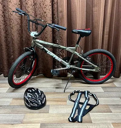 UPTEN BMX Bicycle 20 inch with Helmet and Reflective Jacket