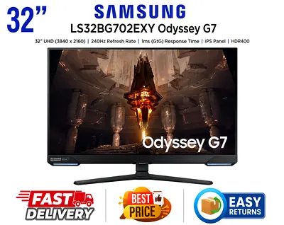 Samsung 32 inch Odyssey G7 4K 144Hz Gaming Monitor - Original Box, Accessories - Free Delivery