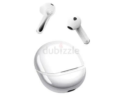 White true wireless Bluetooth earbuds with charging case - lightly used