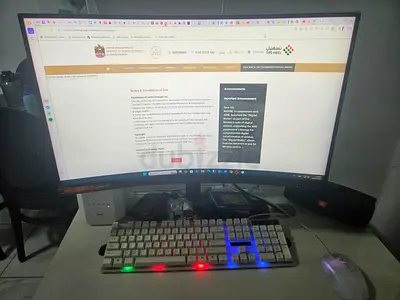 GALAX gaming PC tower case with RGB front fans - good condition gaming pc gaming monitor with all ac