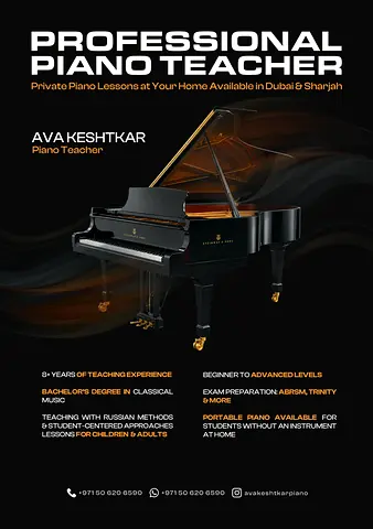 Private Piano Teacher | Home Lessons in Dubai Sharjah | 8+ Years Experience