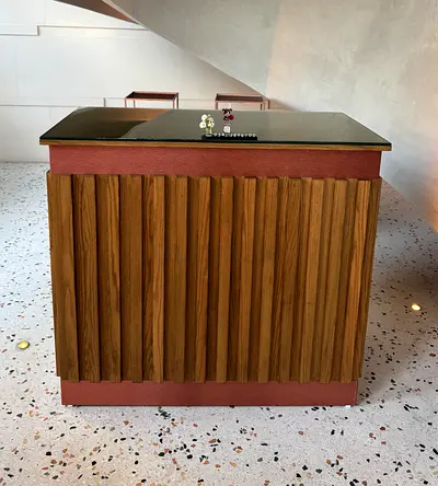 Wooden Storage Cabinet with Glass Top - 2 Door, 3 Shelves