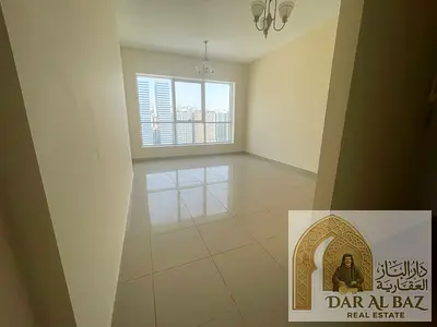 One bedroom and living room for annual rent in Sharjah, Al Taawun | Featuring a very large area with a sea view, free parking, gym, swimming pool, and