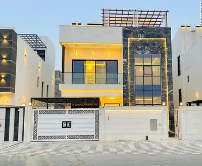 Villa for rent in Al Helio 2 – Ajman | 7 master bedrooms | Central air conditioning | Rooftop | AED