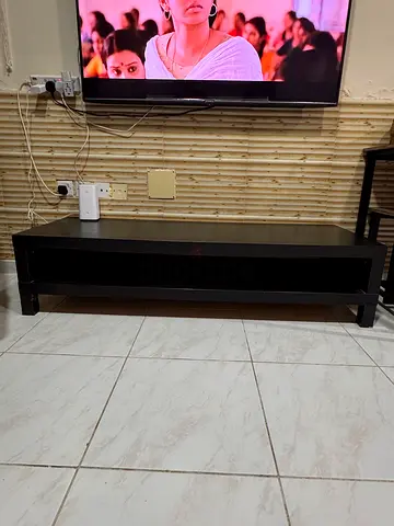 Simple Dark Wood TV Stand / Entertainment Unit - Good Condition