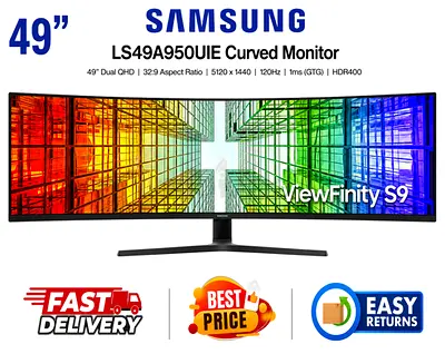 Samsung 49 inch ViewFinity S9 Ultra Wide Curved Monitor - Free Delivery and 1 Year Complete Warranty