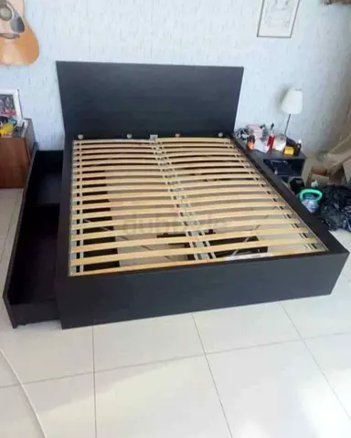 IKEA malam bed with mattress queen size