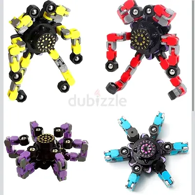 Transforming Multi-arm Fidget Spinner Toy (assorted colors)