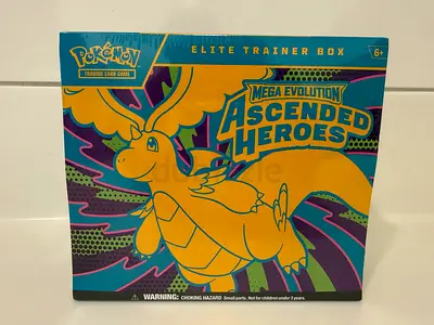 ASCENDED HEROES ETB Pokemon box booster packs promo card sleeves dice original sealed