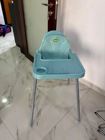 Light Blue Baby High Chair with Removable Tray