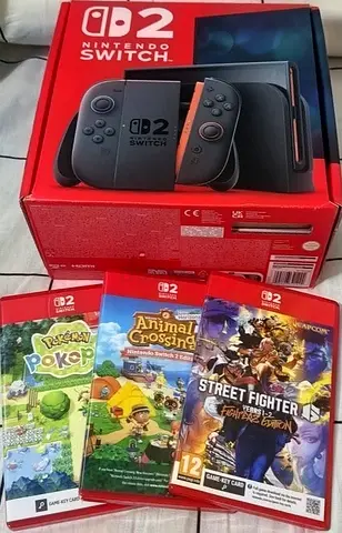 Nintendo Switch 2 with 3 games under warranty