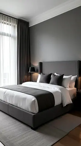 Customised Modern Upholstered Bed Frame with Wingback Headboard