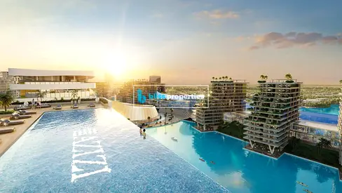 Waterfront 1BR Apartment | Azizi Venice 11 | Lagoon Views