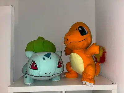 Charmander and Bulbasaur Large Pokémon Plushies
