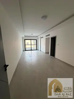 2BR master apartment in Al Jurf 3, first occupancy, 3 bathrooms, laundry room, balcony, central AC,