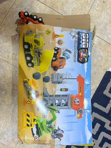 Kids Construction Truck Playset - Crane, Dump Truck, Accessories