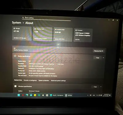 IdeaPad Gaming 3 15ACH6 (Upgraded Version) Laptop With 15.6-Inch Display, AMD Ryzen 5 5500H procesor