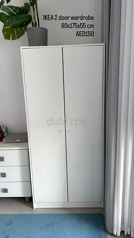 IKEA 2-door white wardrobe (80x175x55 cm) - geat condition