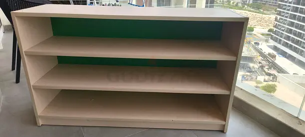 Simple 3-Shelf Open Cabinet / Bookshelf in Light Wood