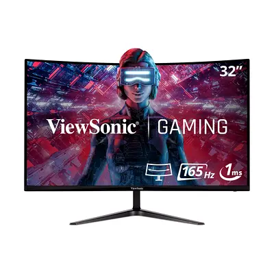 ViewSonic 32 inch Curved Gaming Monitor - 165Hz, VX3218-PC-MHD Display