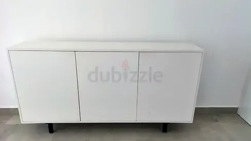 White 3-Door Sideboard / Storage Cabinet - Minimal Design