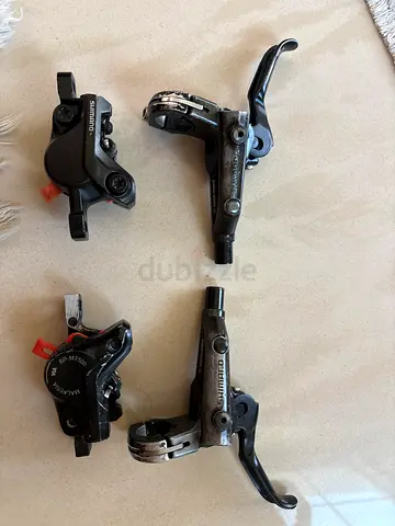 Shimano brake levers and calipers set (used) - front/rear MTB levers and caliper BR-MT500