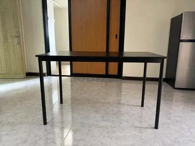 Simple black rectangular dining/work table - good condition