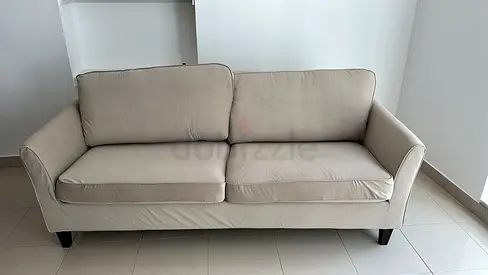 Carpet Beige 3-Seater Sofa - Clean, Comfortable, Good Condition Black White Carpet