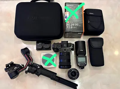 Sony A7 III, Sony 28-70mm OSS, DJI RS3, Godoy V1