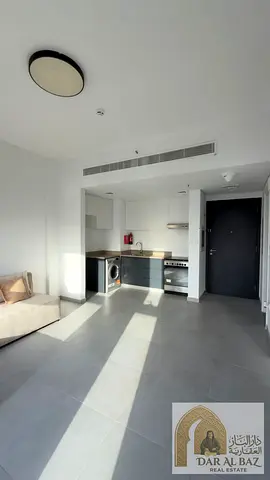 **Beautiful 1-Bedroom Apartment for Annual Rent in Aljada, Sharjah | Semi-Furnished with Equipped Kitchen, Private Parking, Prime Location Near All