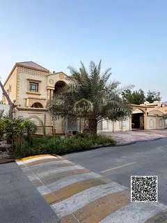 Luxury villa for sale with super deluxe finishing in Ajman. The villa includes electricity, water,
