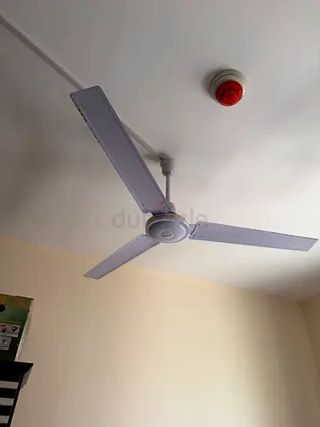 White 3-Blade Ceiling Fan - Good Working Condition