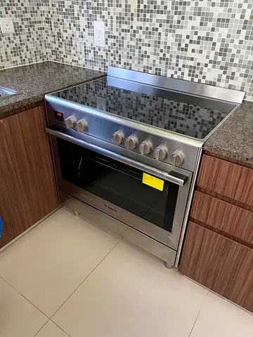 Bosch Series 8 Electric Range Cooker 90 Cm, Glass Ceramic Hob, Stainless Steel