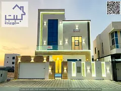 Modern villa Brand new for rent in Al Bahia_Ajman (2 floors + rooftop) near all services, Mohammed B