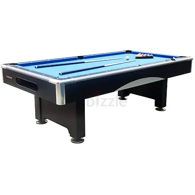 Billiard Table - Blue Velvet Cloth with Chrome Corners | 8FT
