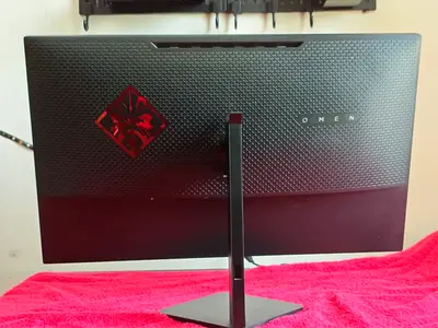 (+FREE CHAIR) HP Omen 144Hz, 24-inch Gaming Monitor - Full HD, IPS, Good Condition