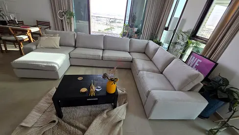 Beige Color ikea kivik U shape sofa