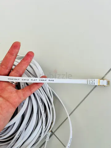 ULTRA HIGH-SPEED CAT 8: Premium VOIETOLT Flat Ethernet Cable (Gold-Plated Connectors)