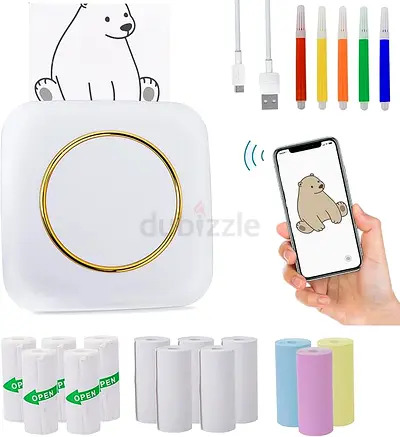 Portable Bluetooth Thermal Sticker Printer - Mini Label Photo Printer/ FREE DELIVERY