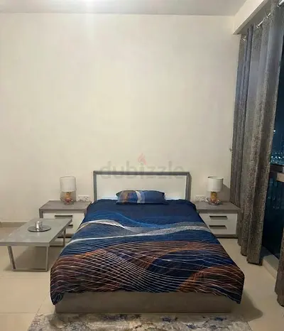 Modern double bed with 2 side drawers and coffee table - good condition