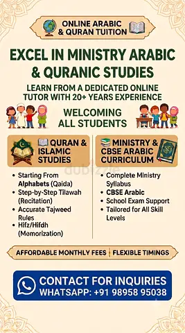 Online Ministry Arabic and Cbse Arabic Tution